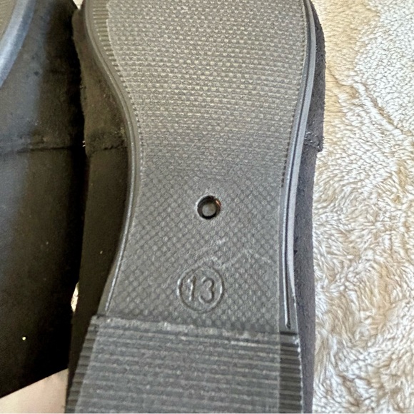 Gigil Sz 13 Girls Bow Front Black Flocked Shoes Ballet 🩰 Flats NWT - Picture 3 of 8